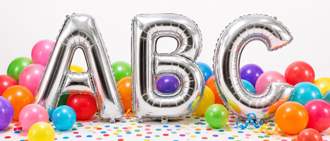 Letter balloons