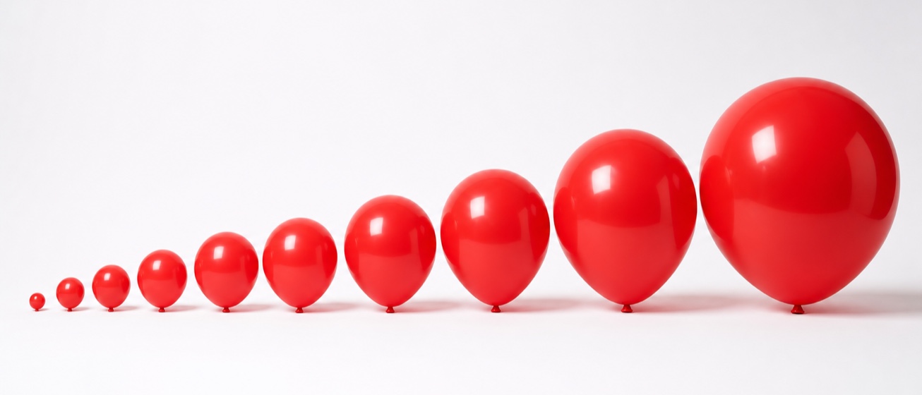 Various sizes of balloons